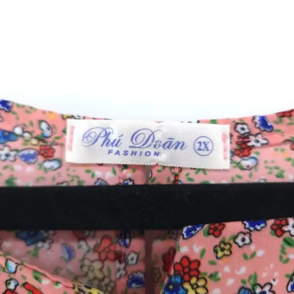 Womens Cottage Micro Floral Babydoll Tee Flutter Sleeve Lace Bow Keyhole Back S - Picture 7 of 11